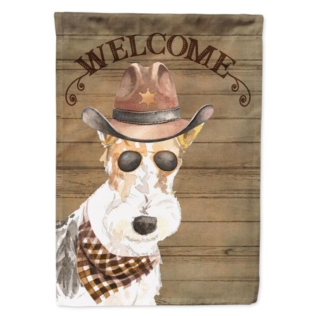 CAROLINES TREASURES 11 x 0.01 x 15 in. Fox Terrier Country Dog Flag Garden Size CK6378GF